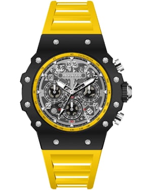 Invicta Racing 69670 Reloj de Hombre - Movimiento de Cuarzo - Acrílico con Esfera Plateada - 43 mm