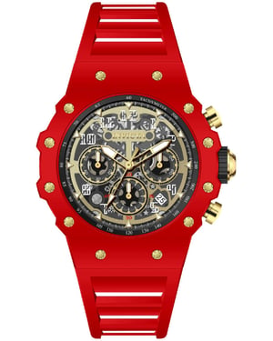 Invicta Racing 69654 Reloj de Hombre - Movimiento de Cuarzo - Acrílico con Esfera Dorada - 43 mm