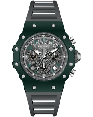 Invicta Racing 69657 Reloj de Hombre - Movimiento de Cuarzo - Acrílico con Esfera Plateada - 43 mm