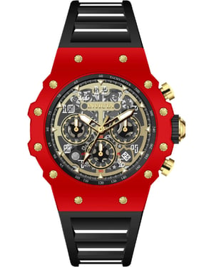 Invicta Racing 69685 Reloj de Hombre - Movimiento de Cuarzo - Acrílico con Esfera Dorada - 43 mm