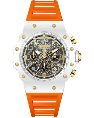 Invicta Racing 69651 Reloj de Hombre - Movimiento de Cuarzo - Acrílico con Esfera Dorada - 43 mm