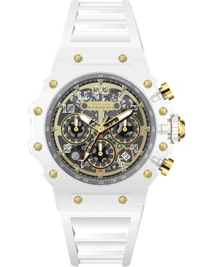 Invicta Racing 69689 Reloj de Hombre - Movimiento de Cuarzo - Acrílico con Esfera Dorada - 43 mm