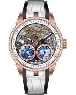 Invicta Objet D Art 70190 Reloj de Hombre - Movimiento Mecánico - Acero Inoxidable con Esfera Plateada - 45 mm