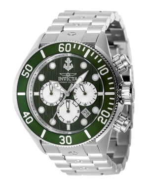 Invicta Ocean Voyage 47833 Reloj de Hombre - Movimiento de Cuarzo - Acero Inoxidable con Esfera Verde - 51 mm