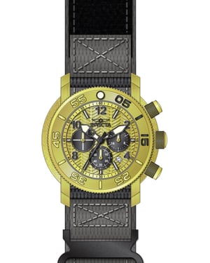 Invicta Coalition Forces 50099 Reloj de Hombre - Movimiento de Cuarzo - Acero Inoxidable con Esfera Dorada - 50 mm