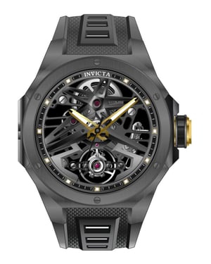 Invicta Celestial 70103 Reloj de Hombre - Movimiento Mecánico - Acero Inoxidable con Esfera Negra - 43 mm