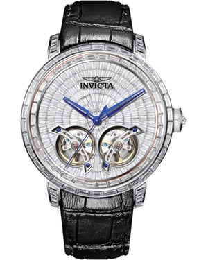 Invicta Objet D Art 69459 Reloj de Hombre - Movimiento Automático - Acero Inoxidable con Esfera Plateada - 45 mm