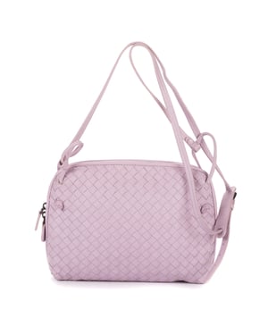 Bottega Veneta Nodini Crossbody  en  lila Cuero de becerro