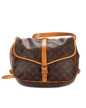 Louis Vuitton Saumur GM en  marrón Lienzo recubierto