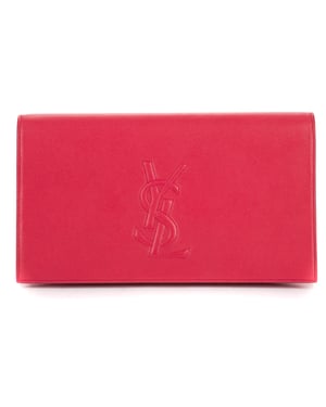 Yves Saint Laurent Belle de Jour Clutch  en  rosa Cuero de ternero