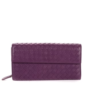 Bottega Veneta Flap Continental  en  morado Cuero de becerro