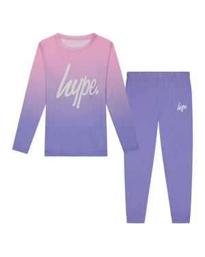 Conjunto de Pijamas para Niñas en Rosa Pastel con Degradado Suave Ropa de Dormir PJs