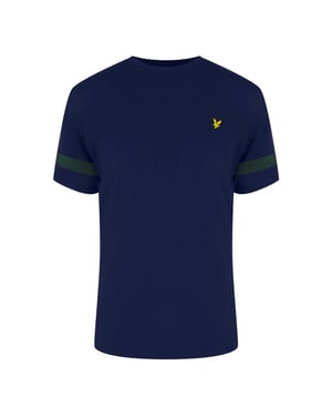 Camiseta Azul Marino Con Ribete De Lyle & Scott