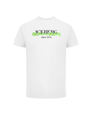 Camiseta Blanca Con El Logo De Iceberg Beachwear