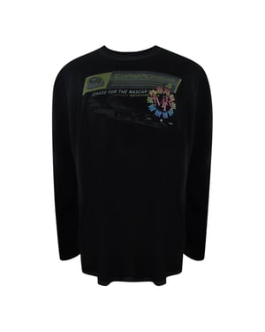 Camiseta Negra De Manga Larga Con Logotipo Circular Apilado De Amiri