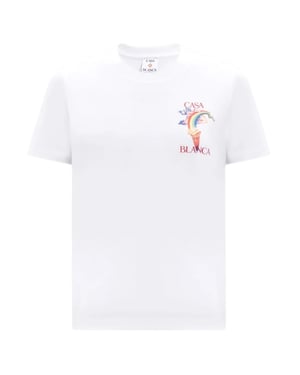 Camiseta Blanca Ajustada Con Estampado "casablanca Nature Teacher&quot