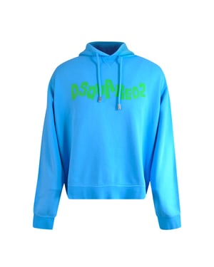Sudadera Con Capucha Azul Con Logo De Marca En Contraste De Dsquared2