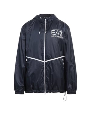 Chaqueta Con Capucha Azul Marino Ea7