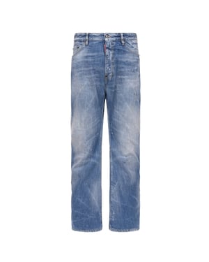 Vaqueros London Bro Lavados En Azul Bebé Limpio De Dsquared2