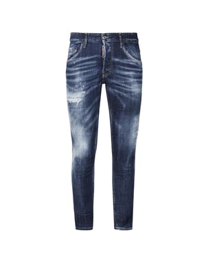 Jeans Skater Dsquared2 En Mezclilla Desgastada