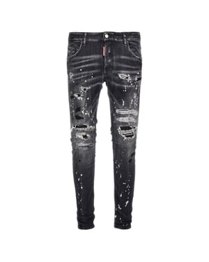Dsquared2 Super Twinky Jean Black Diamond Destroyed Wash Jeans