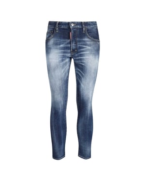 Jeans Dsquared2 Skater Jean Descoloridos Azul Oscuro