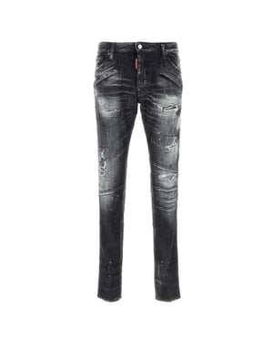 Vaqueros Negros De Corte Skater De Dsquared2