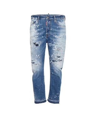 Vaqueros Bro Con Lavado Sal Marina Medio De Dsquared2 En Azul Marino