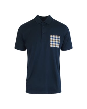 Polo Aquascutum Active Beach Sailor Check Azul Marino