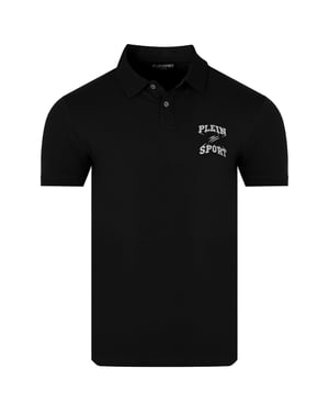 Polo Negro Con Logotipo Pequeño De Plein Sport