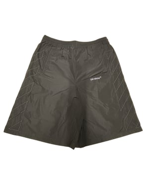 Pantalones Cortos Deportivos Negros Off-white Diag Outline