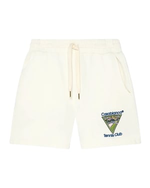 Pantalones Cortos Con El Icono Del Club De Tenis Bordado De Casablanca En Color Blanco Roto