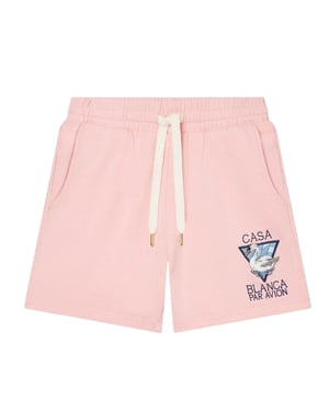 Casablanca Pantalón Corto Casablanca Par Avion Bordado Rosa