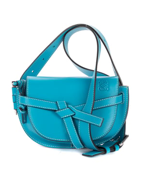 Loewe Mini Gate Waist Bag Mini en  azul Cuero de ternero