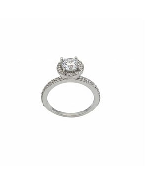 Anillo Estrella Eterna con Halo, Plata de Ley 925, BIAN025