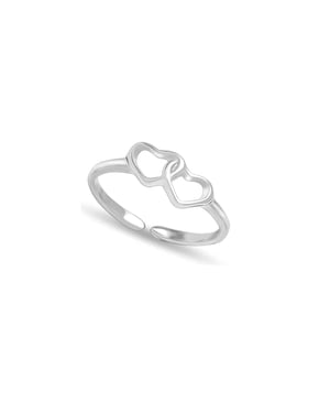Anillo Doble Corazón para Mujeres en Plata de Ley 925 BIAN026