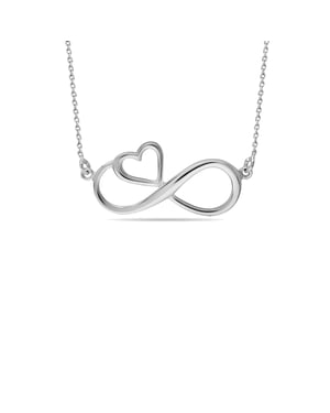 Collar de Corazón Infinito para Mujer en Plata de Ley 925 BICLL024