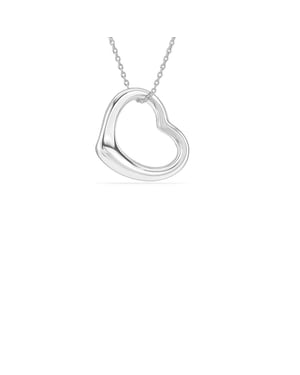 Collar de Mujer con Corazón Inclinado en Plata Esterlina 925 BICLL041