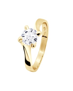 Solitaire Diamond 0.50 CTS 4 Garras de oro amarillo 18 quilates