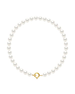 Perrelete de agua Pearas dulces 4-5 mm de oro amarillo blanco 18 quilates