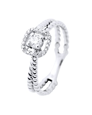 Diamantes solitarios 0.33 cts joyas de lujo oro blanco
