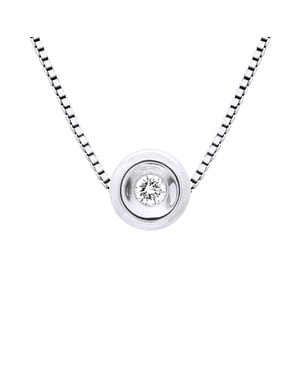 Collar de diamante Natural Closped Clos 0,050 CTS 925