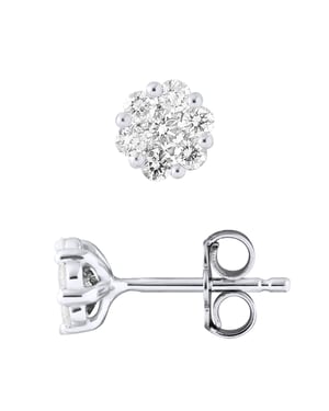 Pendientes de semental Diamond 0.70 CTS - Oro blanco