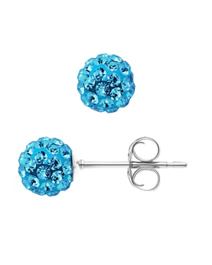 Diadema - Pendientes Cristal Azul - Recolección de Crystal Pearl