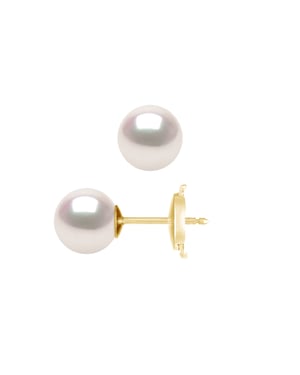 DIADEMA - Pendientes - Verdadera Perla Cultivada Akoya Japonesa - Calidad AA+