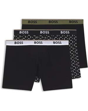 Boxer para Hombre Boss 3p Powe en Negro