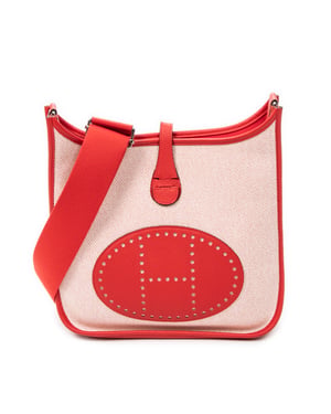 Hermès Evelyne III PM en  rojo Lienzo