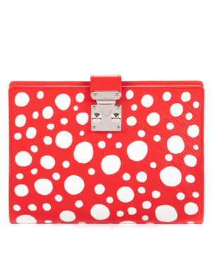 Louis Vuitton Yayoi Kusama Infinity Dots Paul Note Cover  en  como nuevo en estado rojo Cuero de ternero
