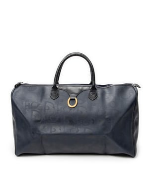 Dior Vintage Large Travel Boston  en  Marina Lienzo recubierto