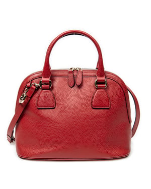 Gucci Small GG Charm Dome Tote  en  rojo Cuero de ternero